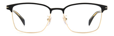 Designer Men David Beckham Eyeglasses: Matte Black Gold - SpecSMART Eye Clinic (Front View)